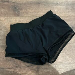 Varsity spirit mesh trim workout athletic cheer sport shorts black XS